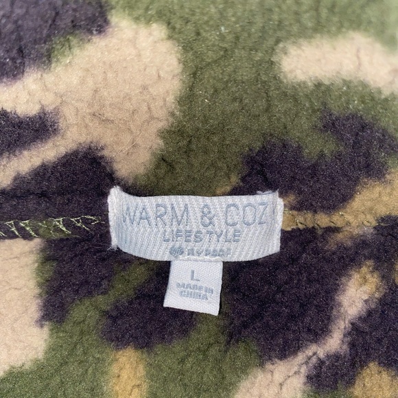 Furry Camo Cropped Quarter Zip - Picture 2 of 2